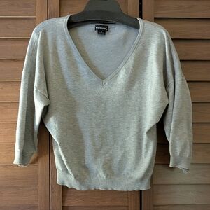 Wet Seal Gray V-Neck Sweater